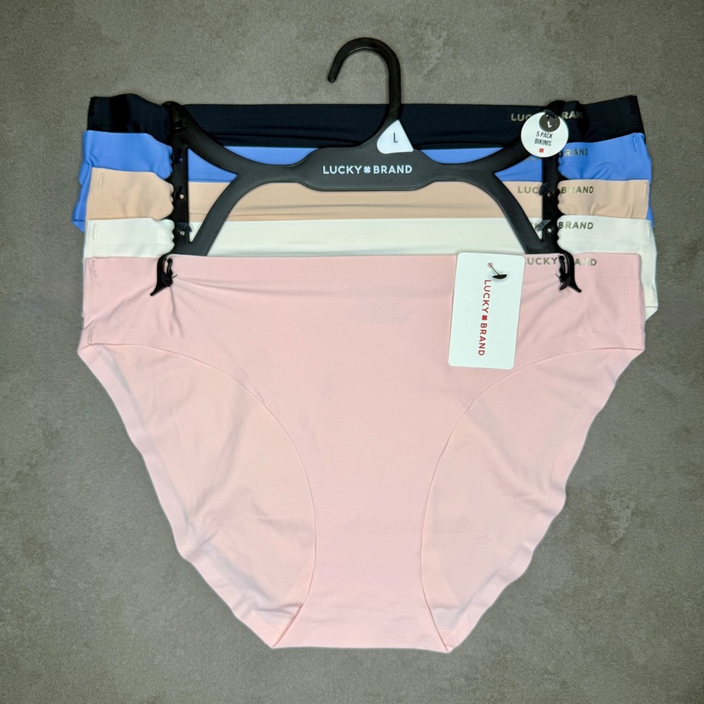 Lucky Brand Women's Multicolor Bikini Fit Panties -‎ Set of 5